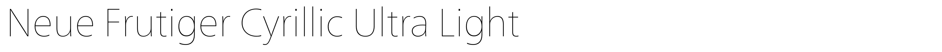 Neue Frutiger Cyrillic Ultra Light